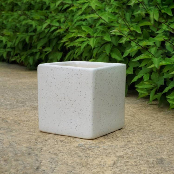 Marble White Square Planters - Set of 2